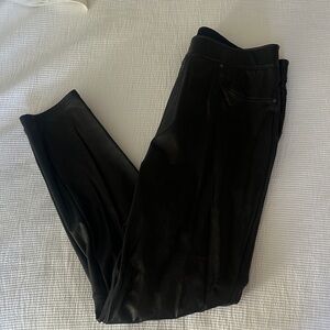 SPANX Black Skinny Leather Pants